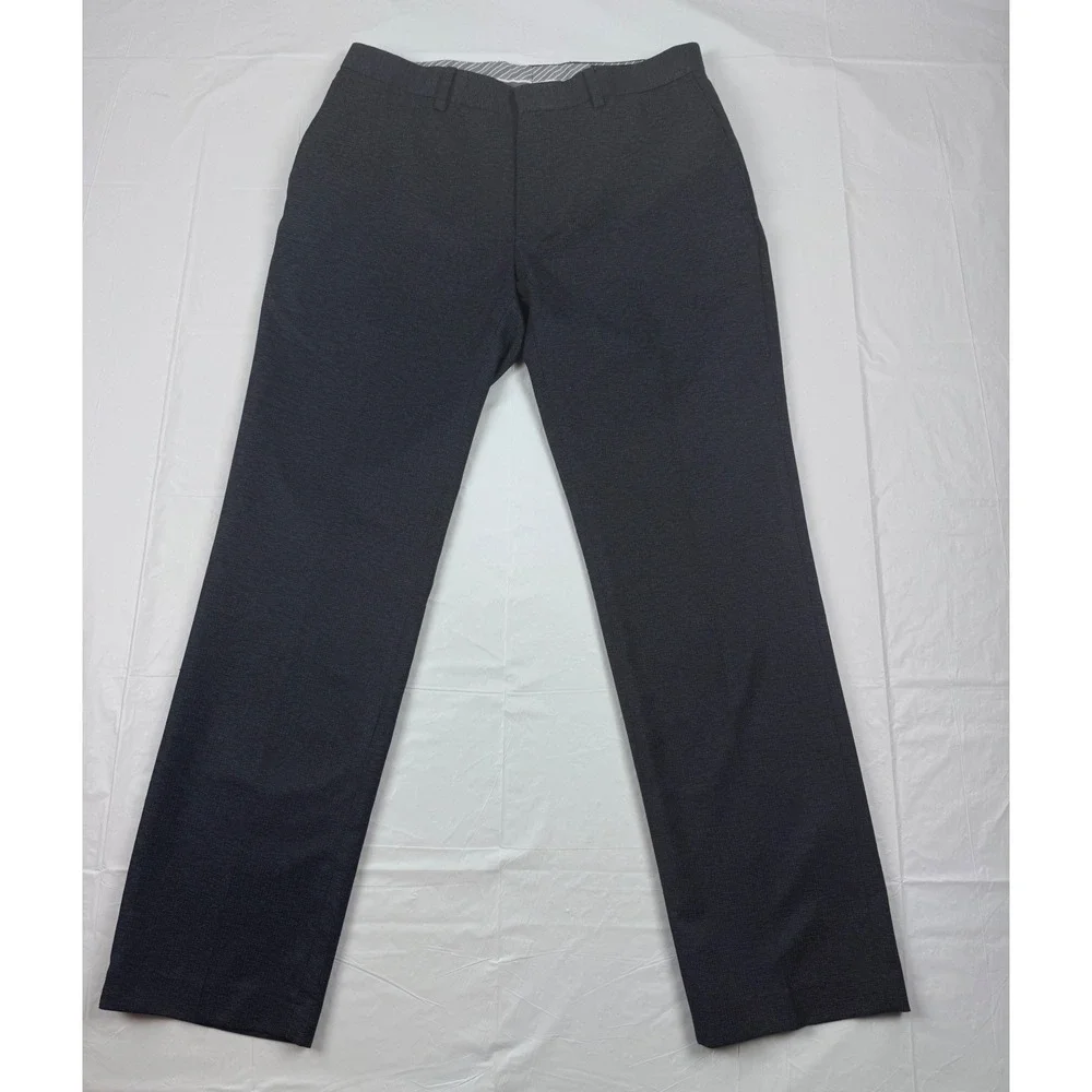 Banana Republic Tailored Slim Fit Dress Pants Mens 31x32 Dark Gray Charcoal